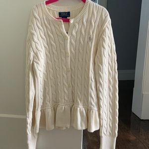 A polo Ralph Lauren cream cardigan